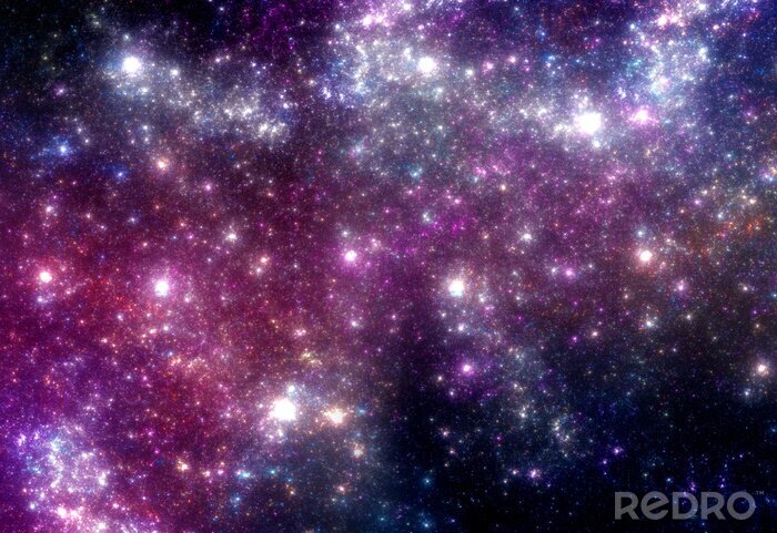 Fototapete Lila Weltraumlandschaft