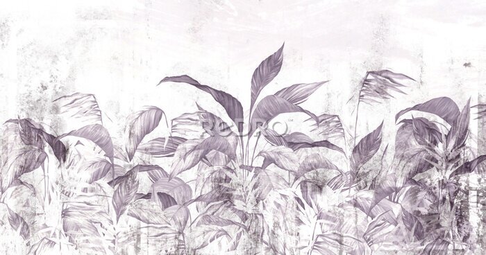 Fototapete Lila wildes Dickicht