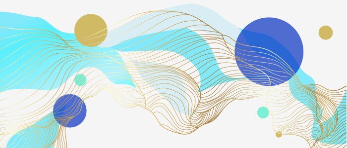 Fototapete Line Art Muster bunt