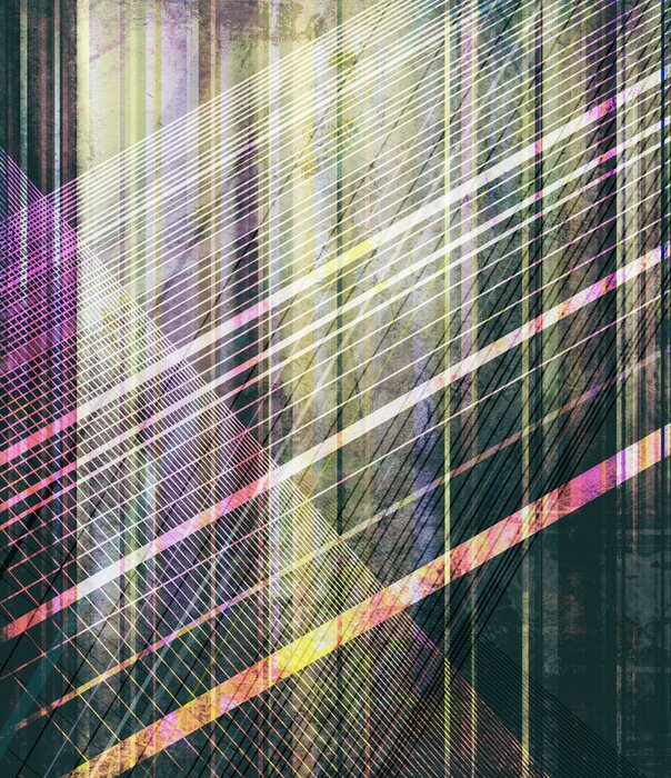 Fototapete Lineare abstrakte Strahlen