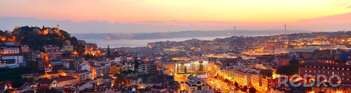 Fototapete Lissabon aus Vogelperspektive