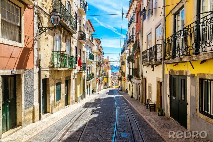 Fototapete Lissabon und alte Straßen