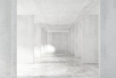 Fototapete Loft-Stil-Tunnel mit vielen Wänden in leichten leeren Gebäude