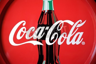 Fototapete Logo eines beliebten Getränkeherstellers