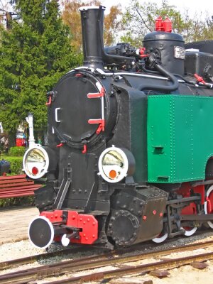 Fototapete Lokomotive Zug auf Ausstellung