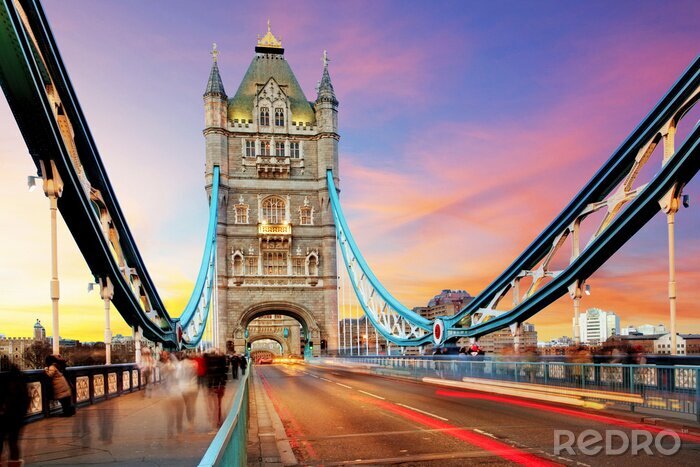 Fototapete London Bridge am Abend