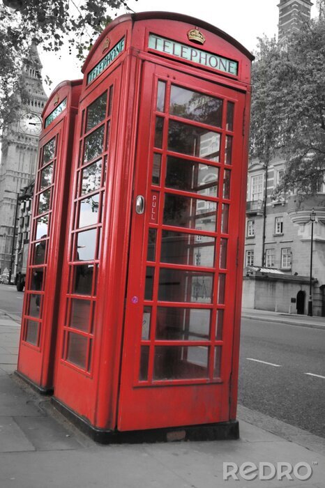 Fototapete London rote Telefonzellen Telephone