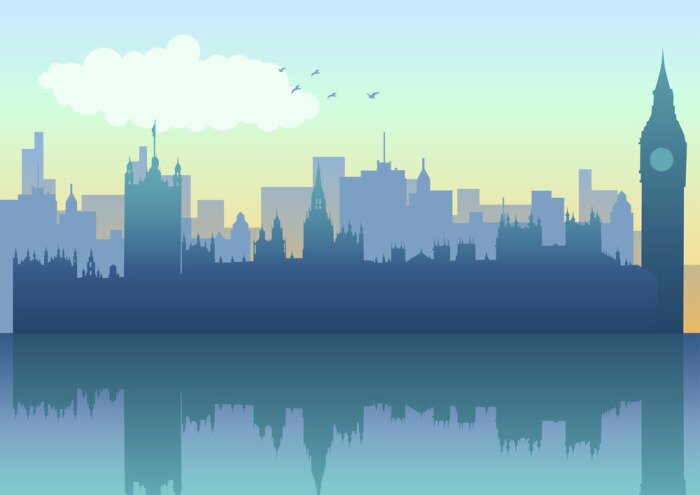 Fototapete London Skyline Illustration