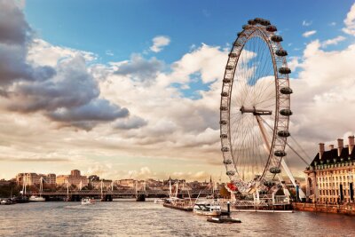Fototapete London Skyline über der Themse
