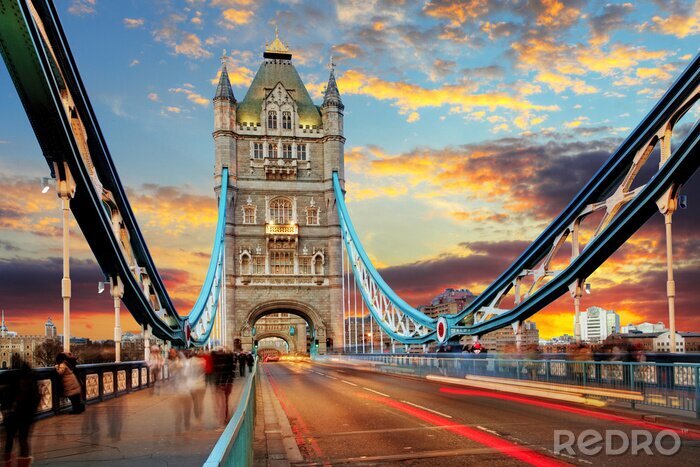 Fototapete London Sunset Bridge