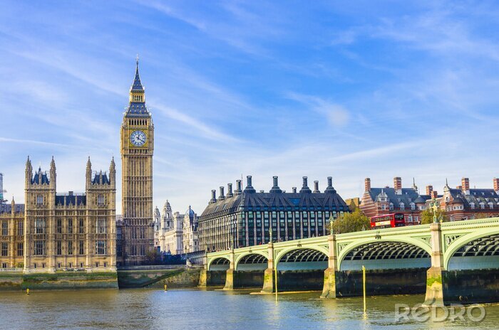 Fototapete London und die Sicht von Westminister