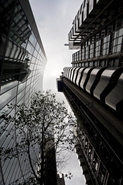 Fototapete Londoner Gebäude von unten