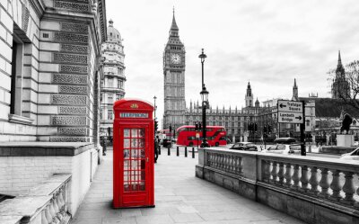 Fototapete Londoner Telefonzelle rot