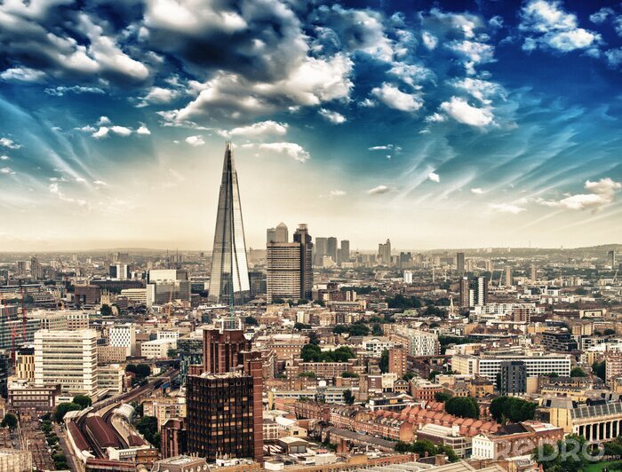 Fototapete Londons Panorama aus der Vogelperspektive