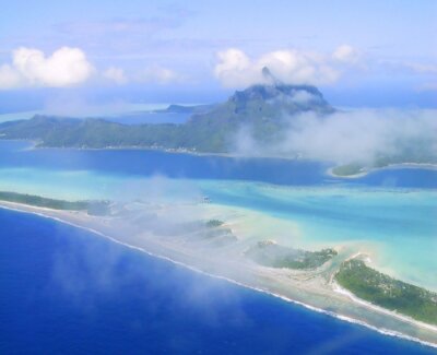 Fototapete Luftaufnahme von Bora Bora