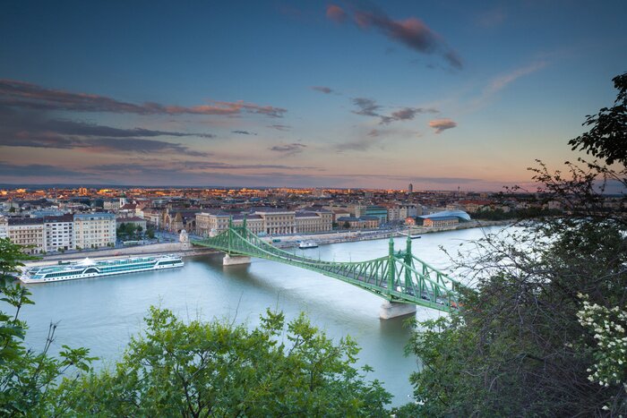 Fototapete Luftaufnahme von der Brücke
