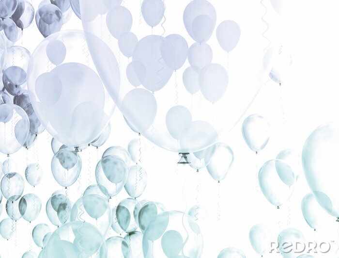 Fototapete Luftballons 3D