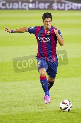 Fototapete Luis Suarez in Aktion beim Spiel