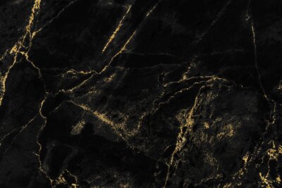 Fototapete Luxuriöser gelbschwarzer Marmor