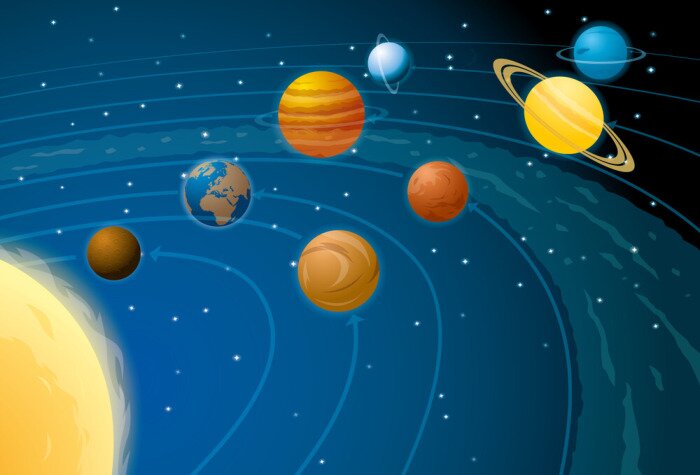 Fototapete Märchenhafter Sonnensystem