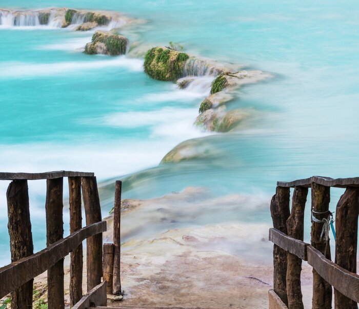 Fototapete Märchenhafter Wasserfall in Mexiko