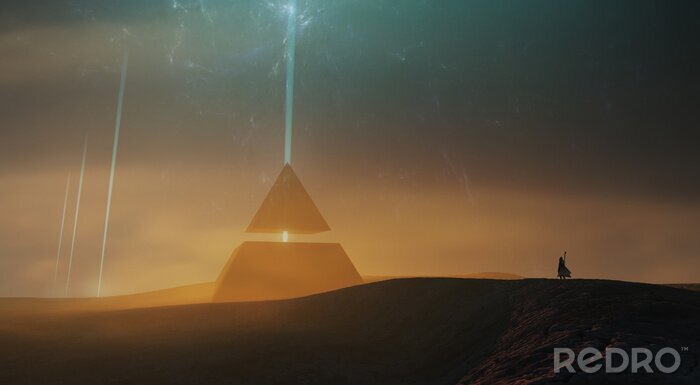 Fototapete Magische Pyramide aus der Fantasy-Welt