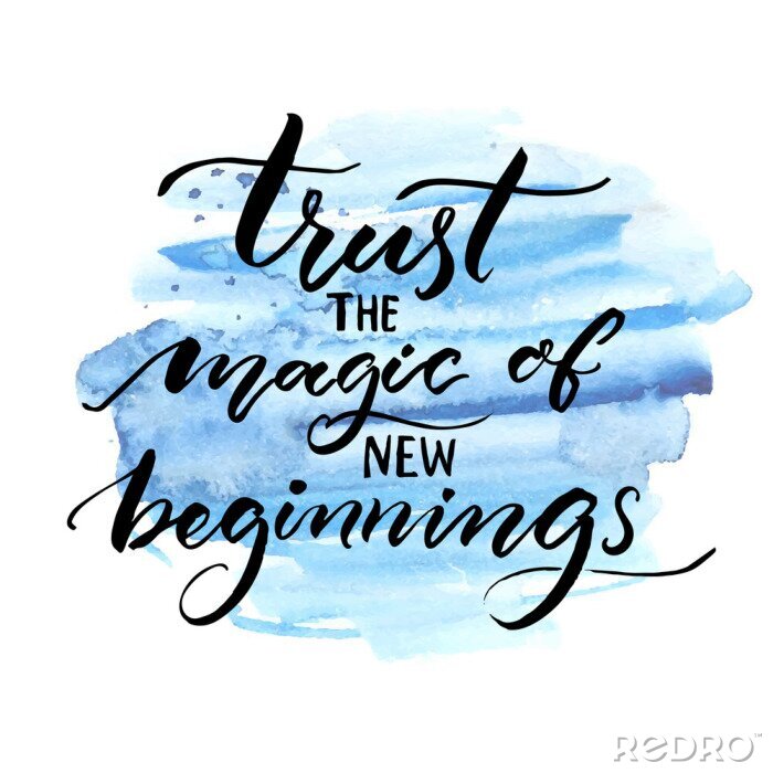 Fototapete Magischer Slogan auf blauem Hintergrund