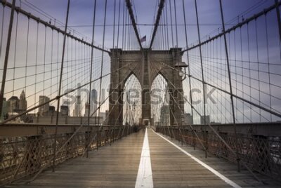 Fototapete Magnificent view of Brooklyn Bridge
