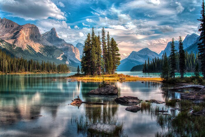 Fototapete Maligne Lake im Jasper National Park