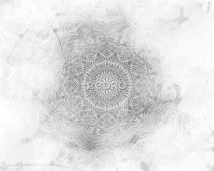 Fototapete Mandala auf Marmorhintergrund