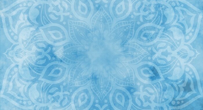 Fototapete Mandala in Blautönen