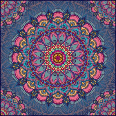 Fototapete Mandala in bunten Farben