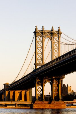 Manhattan Bridge und Sonnenuntergang