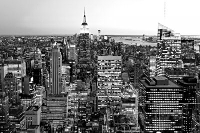 Fototapete Manhattan in Schwarz und Weiß