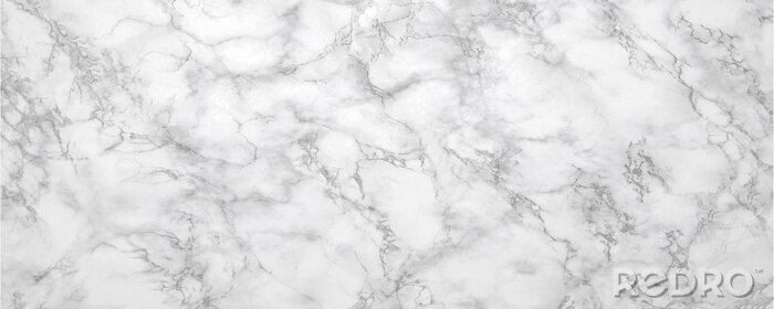 Fototapete Marble background.White stone texture with gray shadow.Panoramic format.