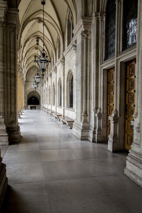 Fototapete Marmor-Durschgang mit Säulen