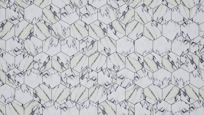 Fototapete Marmor mit Sechsecken