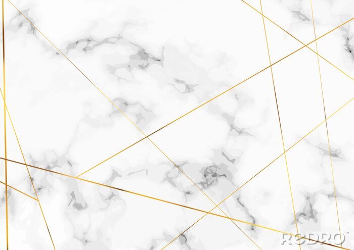Fototapete Marmorimitat mit goldenen Linien