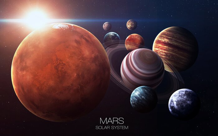 Fototapete Mars im Sonnensystem