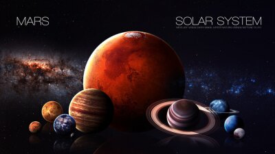 Fototapete Mars und Rest des Sonnensystems