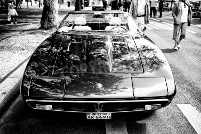 Fototapete Maserati schwarz-weißes Foto