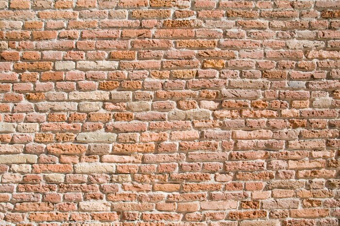 Fototapete Mauer aus alten Ziegeln