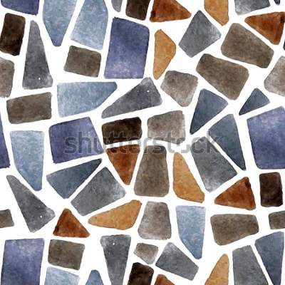 Fototapete Mauer aus bunten gemalten Steinen