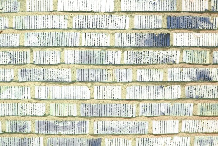 Fototapete Mauer aus gestreiften Ziegeln