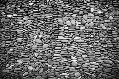 Mauer aus schönen Steinen