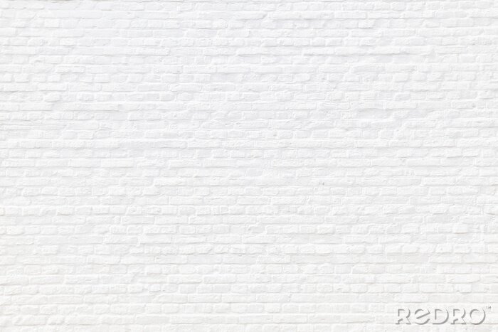 Fototapete Mauer mit weißem Ziegel