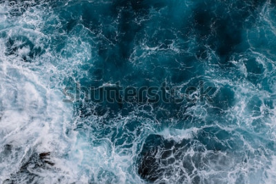 Fototapete Meer und geschäumte Wellen