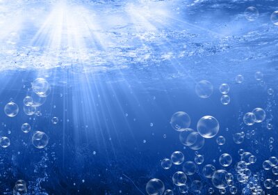 Fototapete Meer und Wasserblasen