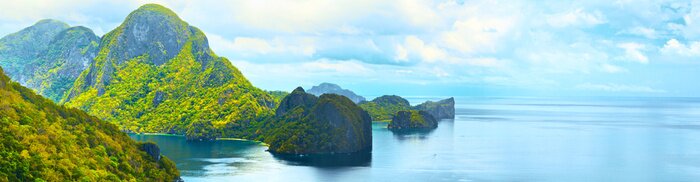 Fototapete Meeres- und Berglandschaft