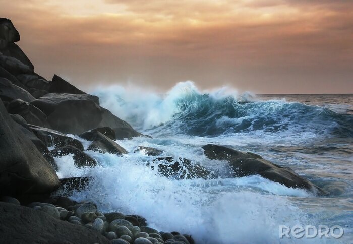 Fototapete Meereslandschaft mit Wellen